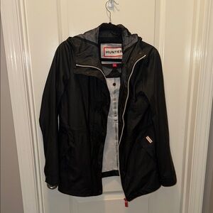 Hunter Black Hooded rainJacket